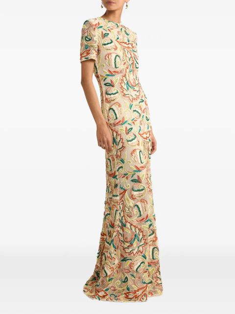 ETRO floral-embroidery dress - Yellow - zdjęcie produktu nr 2