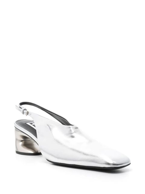 Jil Sander 60mm leather pumps - Silver - zdjęcie produktu nr 2