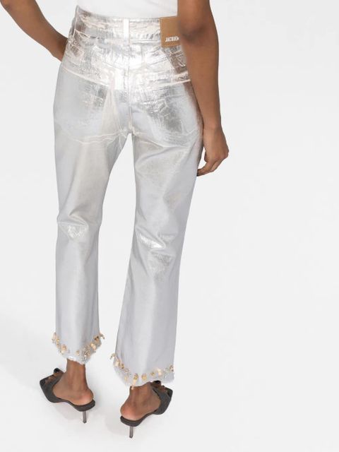 Jacquemus Le de Nîmes Court Artichaut jeans - Silver
