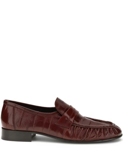 The Row Soft penny leather loafers - Brown - zdjęcie produktu nr 1