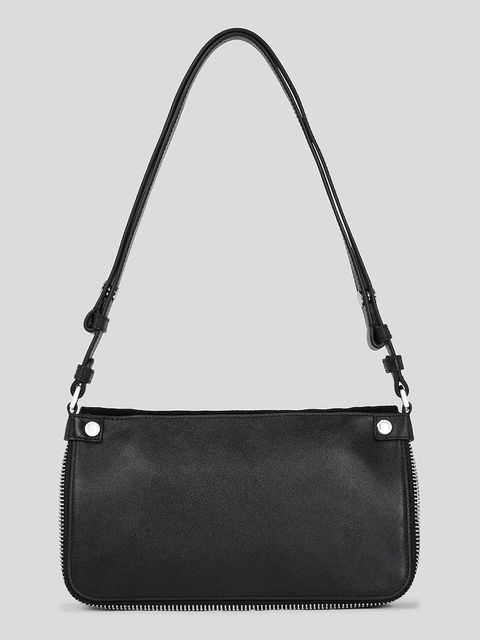 Karl Lagerfeld torebka skórzana K/HARDWARE kolor czarny A3W30083