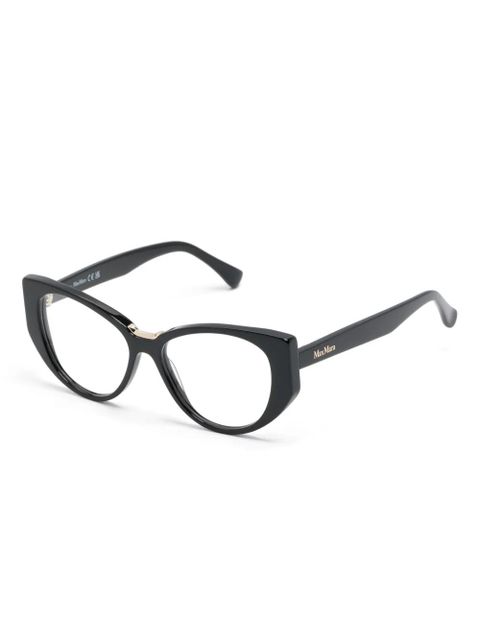 Max Mara Eyewear logo-engraved cat-eye glasses - Black - zdjęcie produktu nr 2