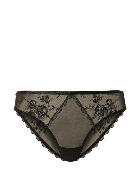 TWINSET floral tulle briefs - Black - zdjęcie produktu nr 1