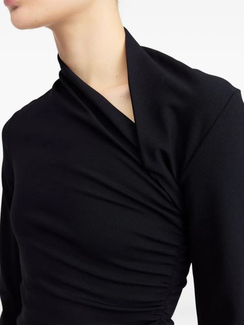 16Arlington Yola feather-trim midi dress - Black