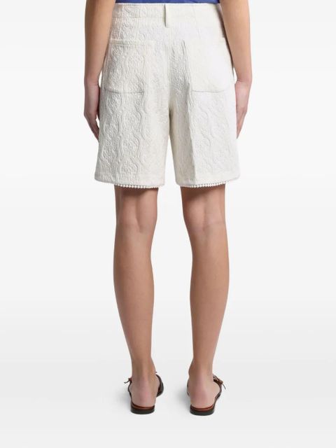 ETRO paisley-jacquard bermuda shorts - White