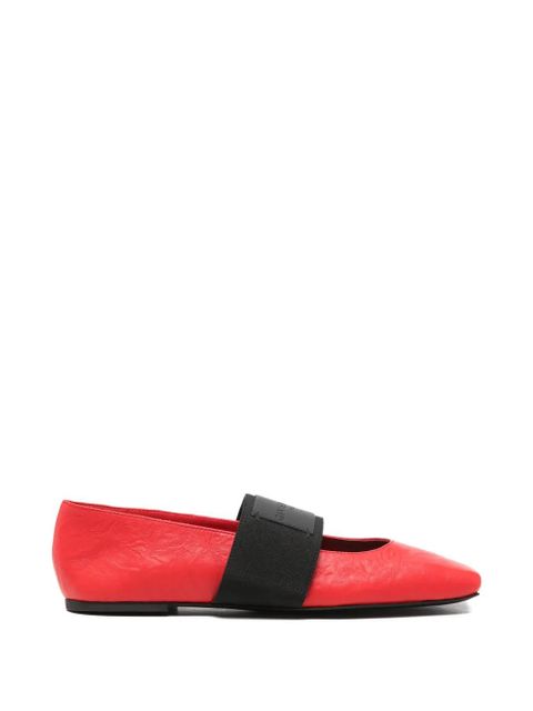 Givenchy Sliced logo-plaque leather ballet flats - Red - zdjęcie produktu nr 1