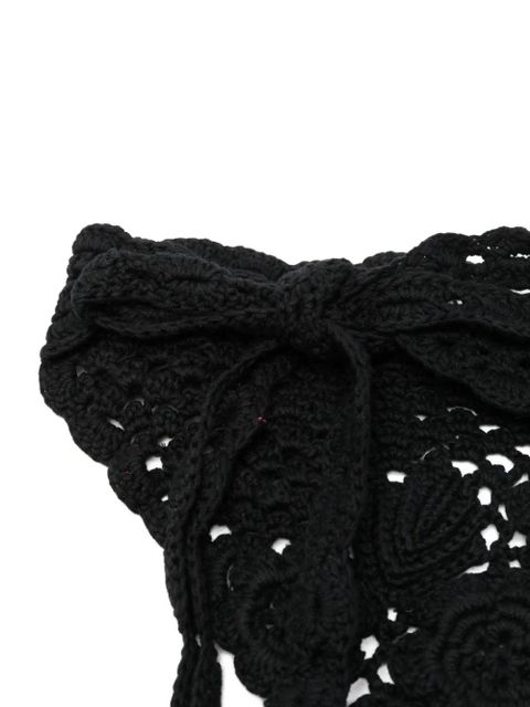 GANNI floral organic cotton hair accessory - Black