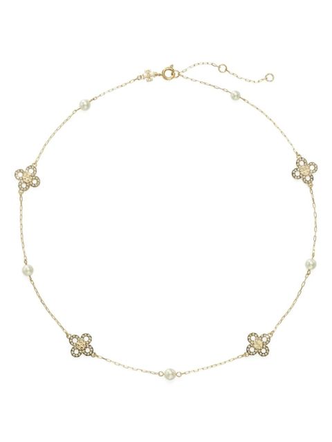 Tory Burch Kira Clover Pearl necklace - Gold - zdjęcie produktu nr 1