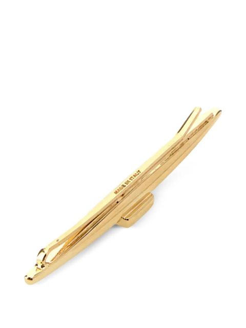 Miu Miu logo-detail hair clip - Gold - zdjęcie produktu nr 2