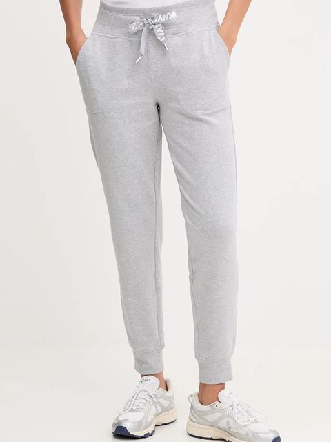 Dkny spodnie dresowe damskie kolor szary gładkie DP5P3496 - zdjęcie produktu nr 1