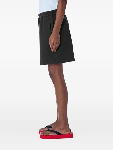 The Row elasticated-waistband French terry shorts - Black