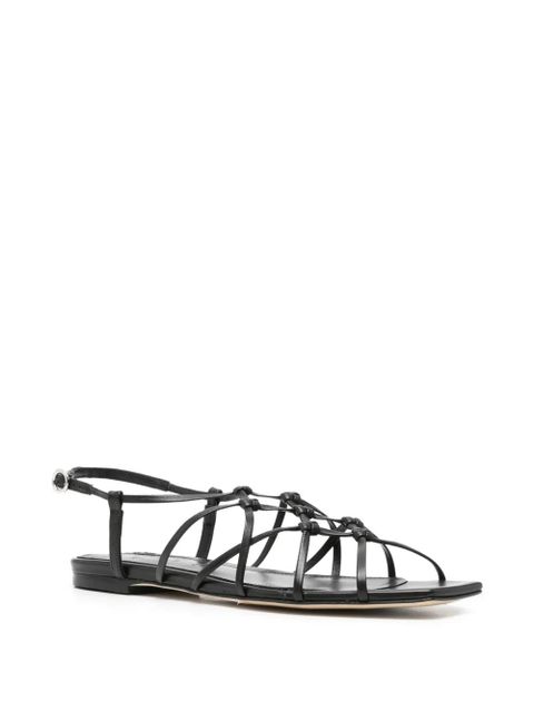 Aeyde Anisa strappy leather sandals - Black