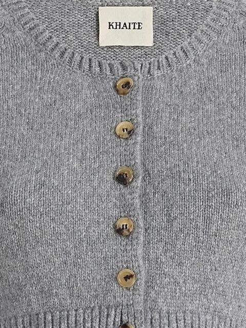 KHAITE long sleeve cardigan - Grey - zdjęcie produktu nr 2