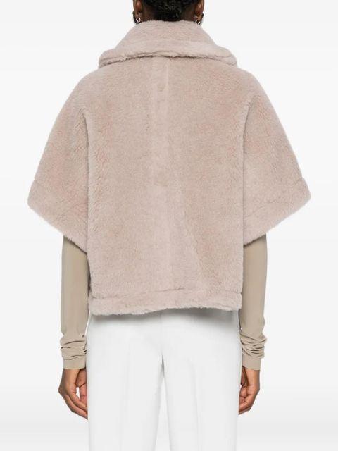 Max Mara Teddy button-up cape - Pink