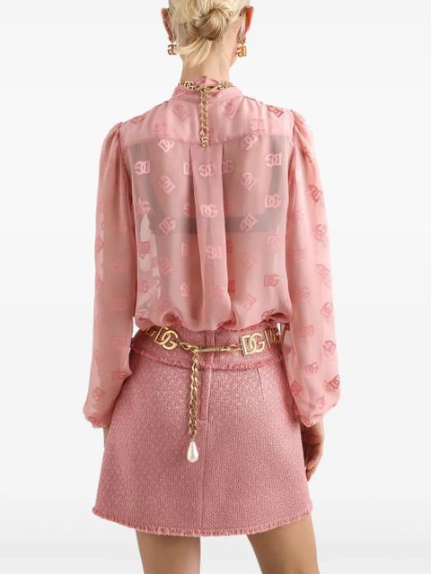 Dolce & Gabbana DNA logo-devoré shirt - Pink