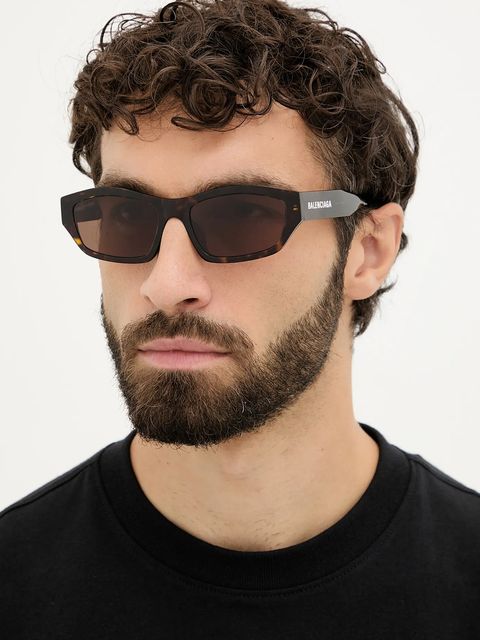 Balenciaga okulary przeciwsłoneczne kolor brązowy BB0448SK