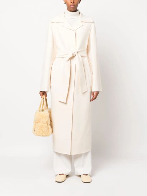Jil Sander belted single-breasted cashmere coat - Neutrals