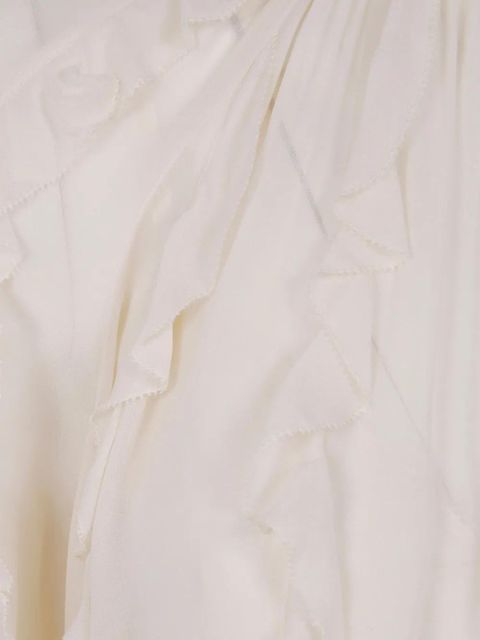 ZIMMERMANN ruffled high-neck blouse - Neutrals