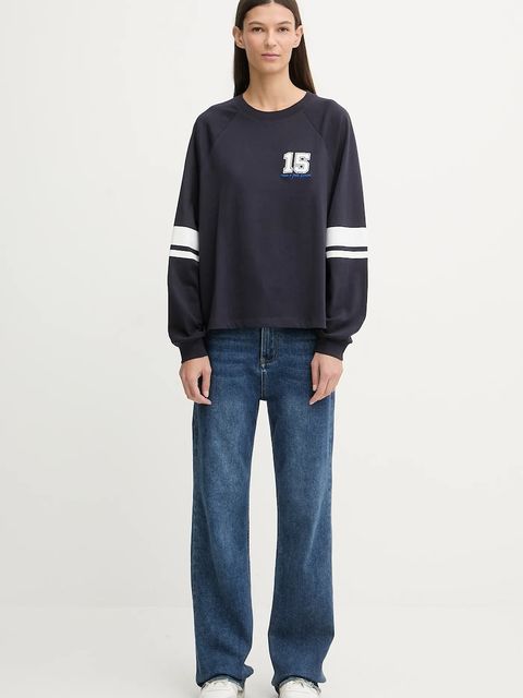 Marc O'Polo longsleeve bawełniany kolor granatowy 5000007518 - zdjęcie produktu nr 2