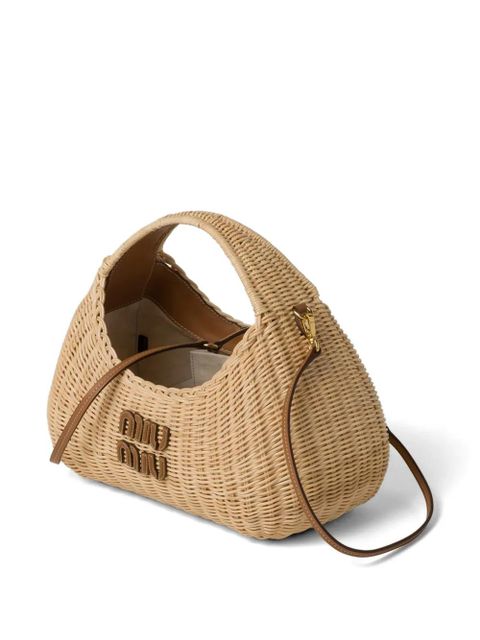 Miu Miu Wander wicker handbag - Neutrals