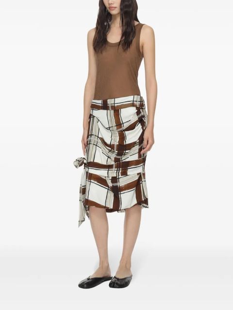 LEMAIRE seamless ribbed tank top - Brown