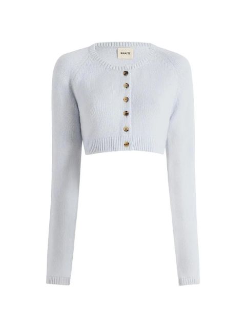 KHAITE crew-neck cardigan - Blue - zdjęcie produktu nr 1