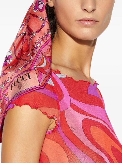 PUCCI pattern silk scarf - Pink