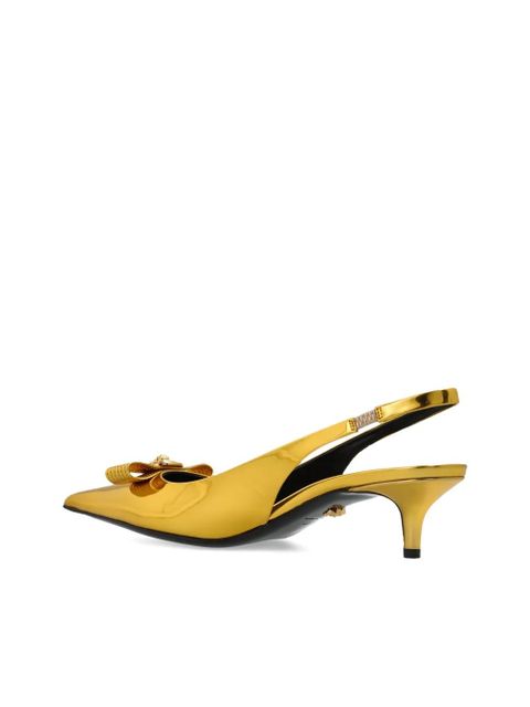 Versace metallic slingback pumps - Gold