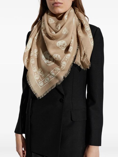 Alexander McQueen Skull-print scarf - Neutrals - zdjęcie produktu nr 1