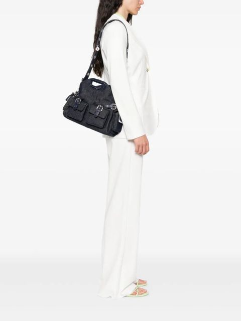 Maje Miss M denim shoulder bag - Blue