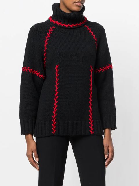 Alexander McQueen chunky turtle neck jumper - Black