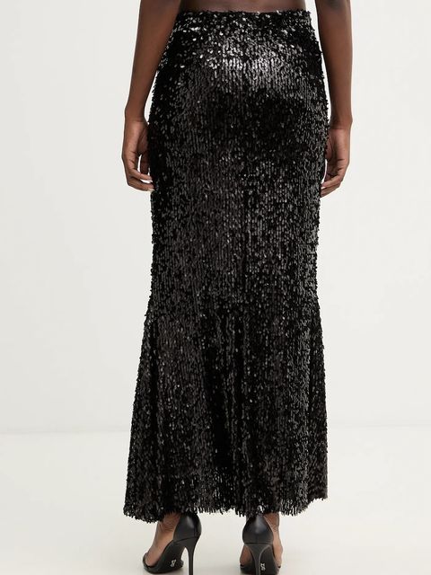 Haveone spódnica kolor czarny maxi rozkloszowana GMA-P120