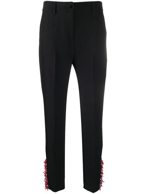 Blumarine high-waisted embellished trousers - Black - zdjęcie produktu nr 1