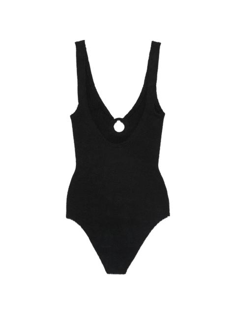 Hunza G ring textured swimsuit - Black