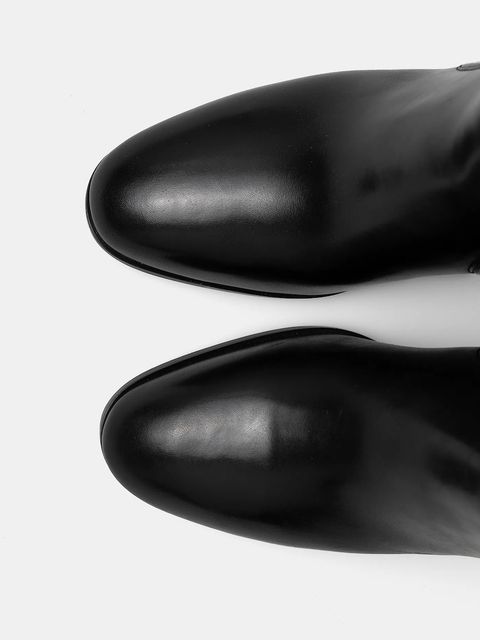 Lauren Ralph Lauren kozaki skórzane Charly damskie kolor czarny na słupku 802967813001 - zdjęcie produktu nr 2