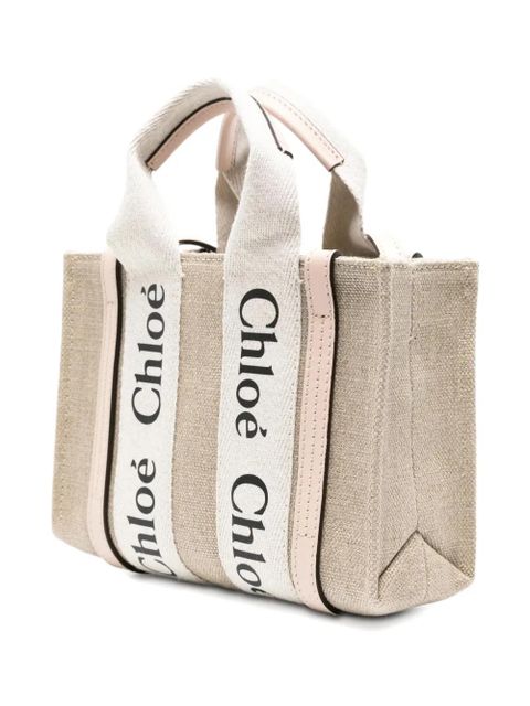 Chloé logo-detail tote bag - Neutrals