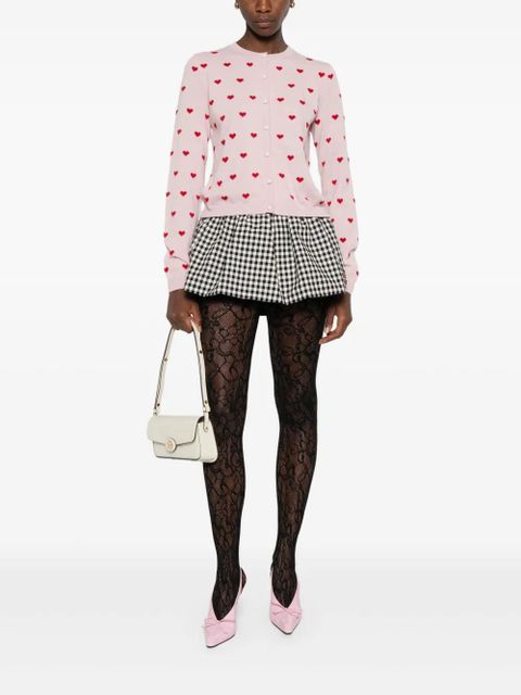 Valentino Garavani heart-pattern button cardigan - Pink - zdjęcie produktu nr 2