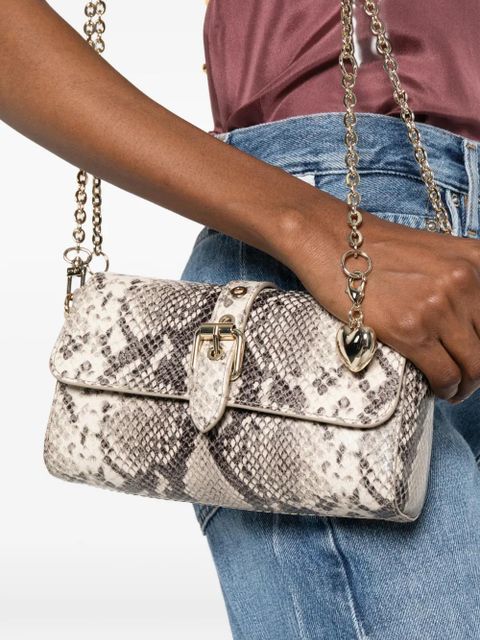 Maje snake-effect buckle-detail cross body bag - Neutrals - zdjęcie produktu nr 2
