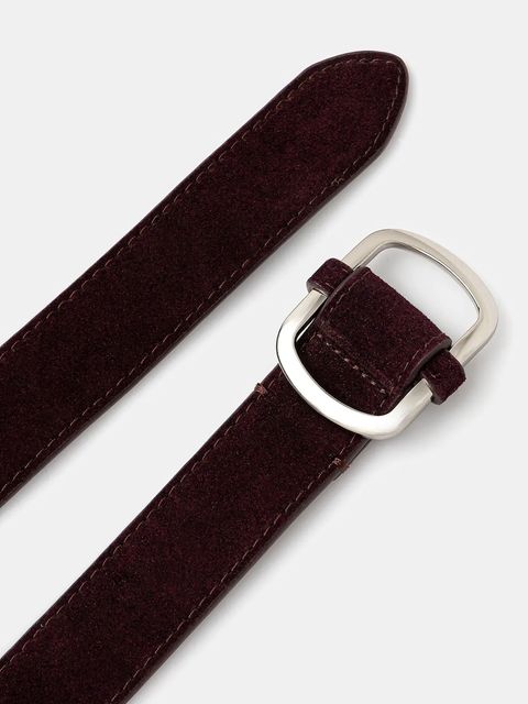 Answear.LAB pasek zamszowy damski kolor bordowy - zdjęcie produktu nr 2