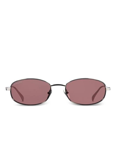 Gucci Eyewear oval-frame sunglasses - Silver - zdjęcie produktu nr 1
