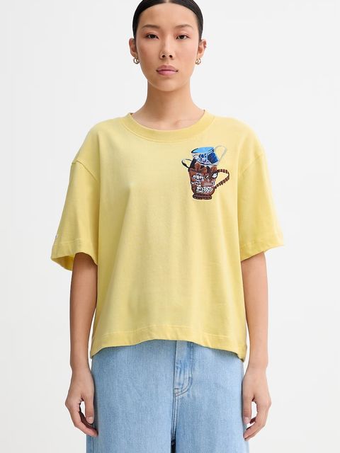 MUNTHE T-shirt damski bawełniany NURI - zdjęcie produktu nr 1