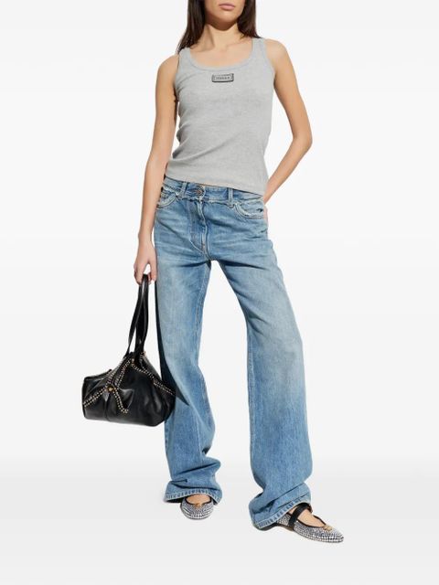 Versace label T-shirt - Grey