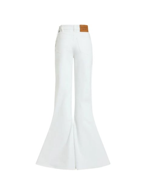 A.W.A.K.E. Mode logo-patch flared jeans - White - zdjęcie produktu nr 2