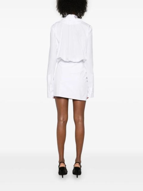 The Attico cotton shirt dress - White