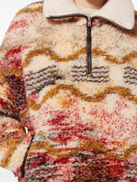 MARANT ÉTOILE patterned zip jacket - Neutrals