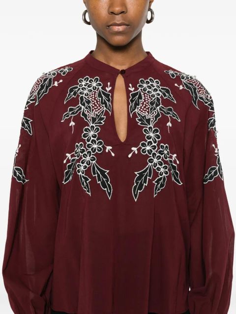 Essentiel Antwerp floral embroidered blouse