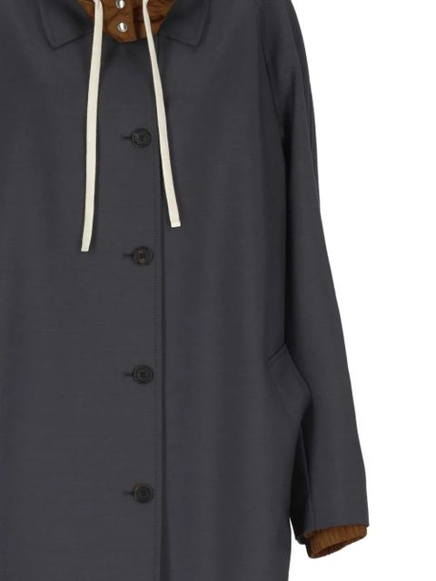 Miu Miu hooded buttoned coat - Black - zdjęcie produktu nr 2