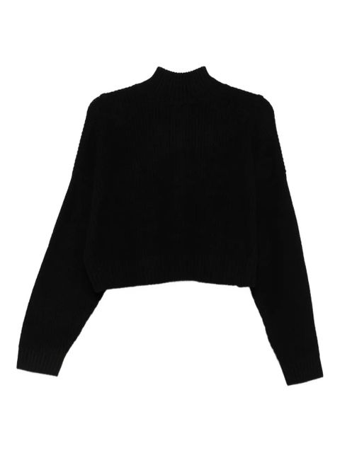 STAUD high-neck zip-front sweater - Black - zdjęcie produktu nr 2