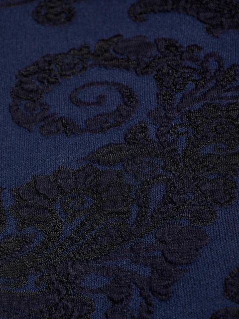 ETRO patterned-intarsia knitted top - Blue - zdjęcie produktu nr 2