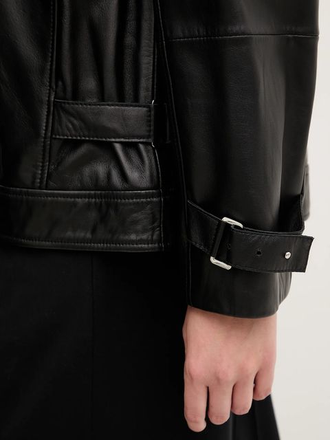 MAX&Co. ramoneska skórzana kolor czarny przejściowa 2526446021200